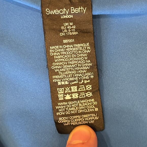 Sweaty Betty Women's Power Boost Workout Zip Up Oxford Blue Size M - Picture 7 of 10